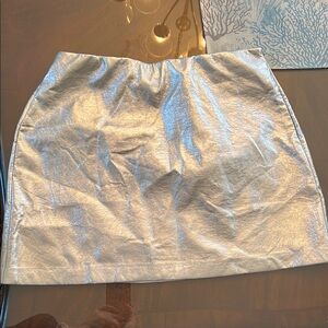 Silver Metallic Women's Skirt
